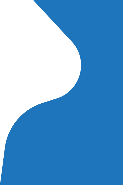 Decorative blue shape